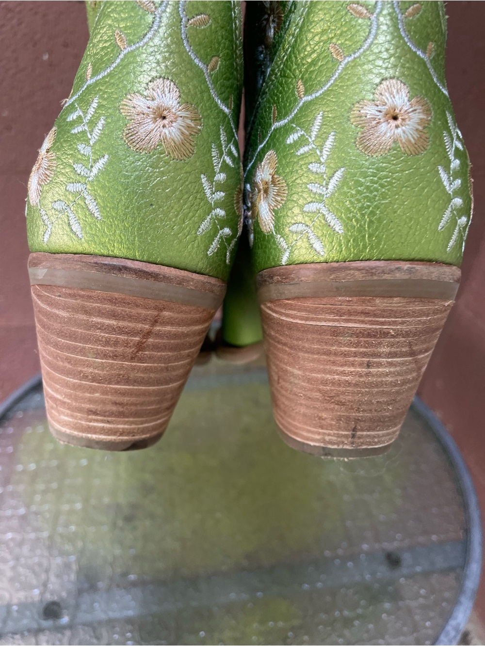 Dingo Primrose Western Boot In Green Metallic Size 9.5 - Picture 11 of 12